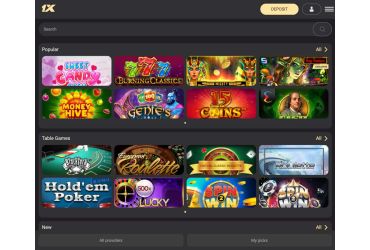1xSlots Casino - slots page