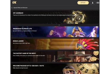 1xSlots Casino - promotions