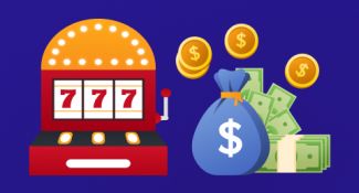 Slot machine and a bag of money