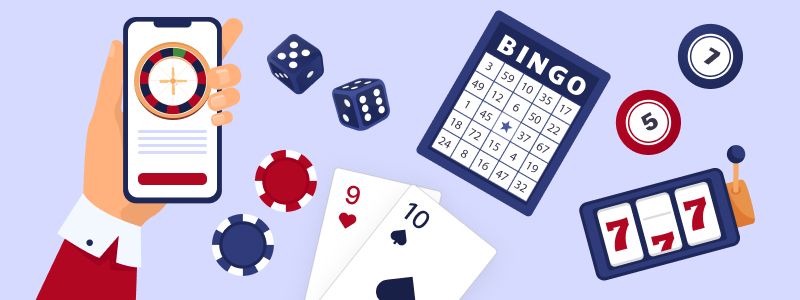 Casino games on mobile phone