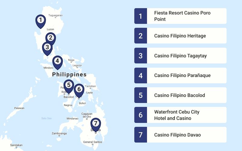 Casino map in Philippines