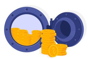 A stack of coins