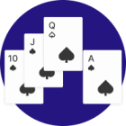 Royal flush cards