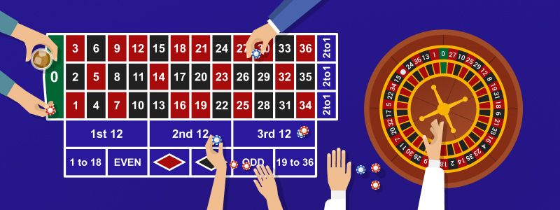 Roulette table layout