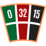 A detail of roulette wheel layout