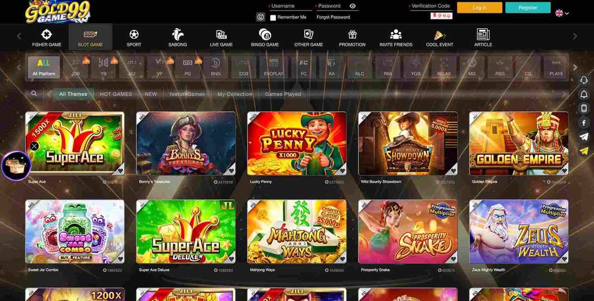 Gold99 slot games page