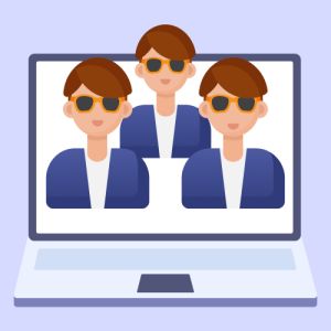 Three players on a computer screen
