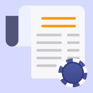 Poker chip and a terms paper