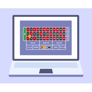Roulette on a computer screen