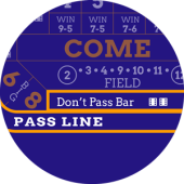Pass line bet - online craps