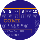Place bets - online craps