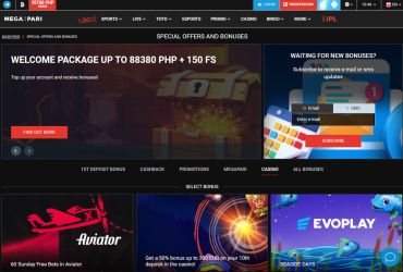 MegaPari Casino Bonuses and Promotions