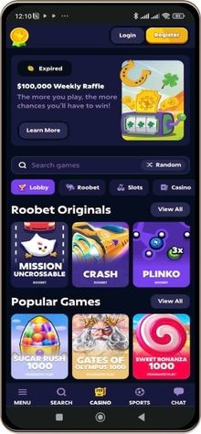 Mobile screenshot of Roobet Casino