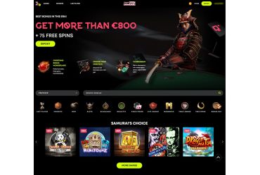 Spin Samurai casino lobby