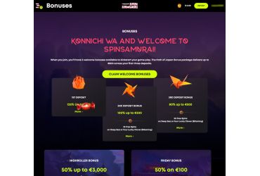 Spin Samurai Casino Bonuses