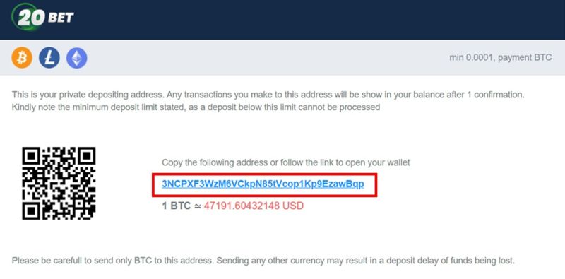 bitcoin payment method 20 bet casino